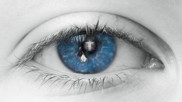 Eye with reflection of Christ